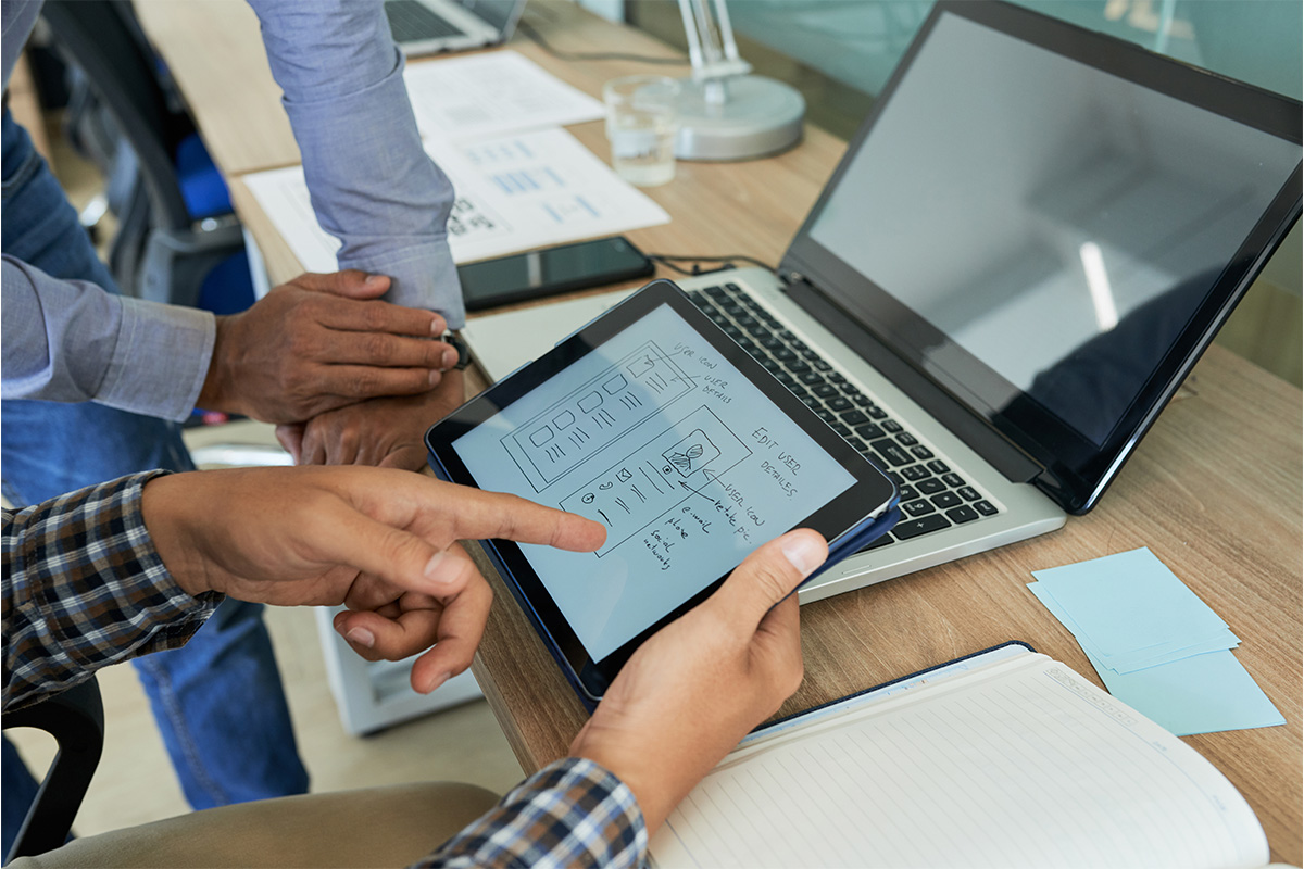 UI/UX design services focused on user experience and interface design